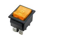 KCD4 1 interruptor basculante de encendido, apagado y encendido, 3 posiciones, 6 equipos eléctricos con interruptor de luz, 16 A, 250 V CA/20 A, 125 VA(Yellow ON-OFF-ON)