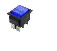 KCD4 1 interruptor basculante de encendido, apagado y encendido, 3 posiciones, 6 equipos eléctricos con interruptor de luz, 16 A, 250 V CA/20 A, 125 VA(Blue ON-OFF-ON)