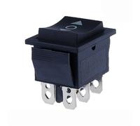 KCD4 Interruptor basculante Power ON-OFF-ON 3 posiciones 6 con luz 16 A 250 VAC/ 20 A 125 VA 1 unidad (Arrow Reset)