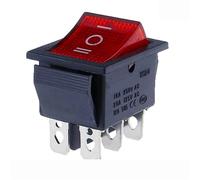 KCD4 Interruptor basculante Power ON-OFF-ON 3 posiciones 6 con luz 16 A 250 VAC/ 20 A 125 VA 1 unidad (8)
