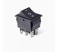 KCD4 Rocker Switch ON-OFF ON-OFF-ON 6PIN Electrical Equipment With Light Power Switch 16A 250VAC /250A 125V(6P3T black)