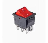 KCD4 Rocker Switch ON-OFF ON-OFF-ON 6PIN Electrical Equipment With Light Power Switch 16A 250VAC /250A 125V(6P2T red light)