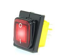 KCD4 T85 220V 30A Heavy Duty red Blue Green IP68 Waterproof led Toggle Switch 4pins on Off Marine Freeze Rocker Switch (Color : Red, Size : 220v)