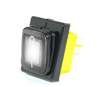 KCD4 T85 220V 30A Heavy Duty red Blue Green IP68 Waterproof led Toggle Switch 4pins on Off Marine Freeze Rocker Switch (Color : White, Size : 24v)