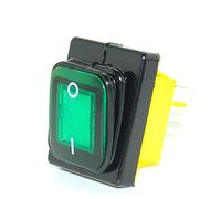 KCD4 T85 220V 30A Heavy Duty red Blue Green IP68 Waterproof led Toggle Switch 4pins on Off Marine Freeze Rocker Switch (Color : Green, Size : 110v)