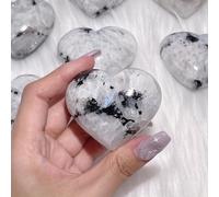 KCDFDVJFBM 1 Pieza de Piedra Lunar arcoíris 50-100 g, Forma corazón, for decoración habitación