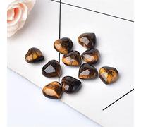 KCDFDVJFBM 10Pcs Crystal Rose Quartz Heart Stone Amethyst Tigers Eye Home Decor Crafts Love Gems DIY Gift (Color :, Size 10pcs)