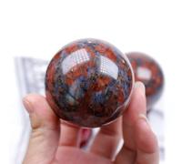 KCDFDVJFBM 1pcs katophorite Stone Quartz Crystal Ball Beautiful crysal Crystals Gemstone Flash Decoration Ornaments (Color : 50-60mm)