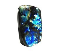 KCDFDVJFBM 1pcs Labradorite Raw Crystal Blue Polished Slab Block Irregular Gemstones Stone for Gift Home Decor,550~600g