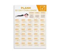 KCDFDVJFBM 30 Day Plank Challenge Progress Poster Wall-Art For Home Workout Room And Fitness Enthusiasts(Unframed,12x18inch(30x45cm))