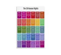 KCDFDVJFBM A History of Hope Poster Timeline of the UDHR 30 Articles and Its Impact on Global Movements Study Library Wall Decor(Unframed,12x18inch(30x45cm))