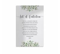 KCDFDVJFBM Act of Contrition Poster Catholic Confession Prayer Wall-Art Religious Educational Decor for Living Room Bedroom Home Study(Framed,08x12inch(20x30cm))