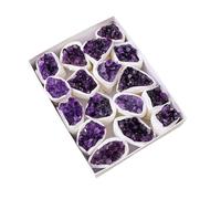 KCDFDVJFBM Amethyst Clusters Raw Geode Rock Crystals Cluster Witchcraft Gemstone for, Divination, Balance, Yoga