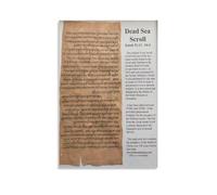 KCDFDVJFBM Antique Calligraphy Art Print Vintage Scroll Style Canvas Wall-Art for Study Room Office Library Decor(Framed,08x12inch(20x30cm))