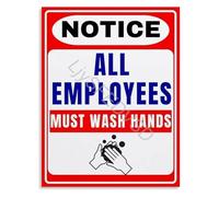 KCDFDVJFBM Back of House Hand Washing Poster Compliance Notice Canvas Wall-Art for Professional Kitchen(Framed,16x24inch(40x60cm))