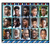 KCDFDVJFBM Barber Shop Decor Poster Men's Hairstyle Guide and Haircut Chart Canvas Wall-Art for Salon(Unframed,12x18inch(30x45cm))