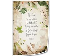 KCDFDVJFBM Be Kind To One Another Ephesians 4:32 - Scripture Canvas Art Print for Christian Living Room Decor and Encouragement Gift(Unframed,08x12inch(20x30cm))