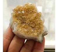 KCDFDVJFBM Beautiful 1pc Citrine Quartz Geode Yellow Crystal Cluster Crystals Rough Stone Crafts Ornament (Size : 140-180g)