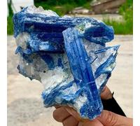 KCDFDVJFBM Beautiful Blue kyanite with Quartz Crystal Rough Ornaments (Size : 550-600g)