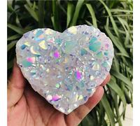 KCDFDVJFBM Beautiful Crystal Ore Electroplating Halo Cluster Rod Dot Transparent Quartz Home Decoration (Size : 4-5cm)