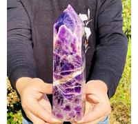 KCDFDVJFBM Beautiful Dream Amethyst Obelisk Crystal Column Ornaments (Size : 750-800g)