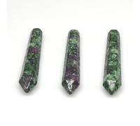 KCDFDVJFBM Beautiful Stone Zoisite Hexagonal Point Pendant Crystal Column