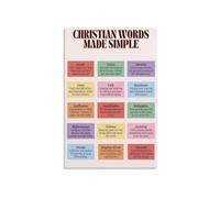 KCDFDVJFBM Bible Study Poster Christian Terms Defined Educational Chart for Small Group Home Church Decor(Unframed,08x12inch(20x30cm))
