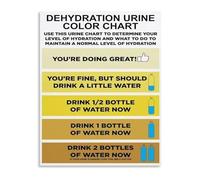 KCDFDVJFBM Body Hydration Guide Urine Color Chart Poster Health Check Reference Canvas Wall Decor for Home Office Clinic(Framed,12x18inch(30x45cm))