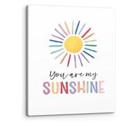 KCDFDVJFBM Boho Sun Sunshine Print You Are My Sunshine Wall-Art Inspirational Quote Canvas Painting Artwork for Home Teens Girls Bedroom Living Room Nursery Classroom(Unframed,08x12inch(20x30cm))
