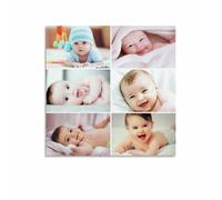 KCDFDVJFBM Boy Girl Nursery Canvas Art Playful Animal Print for Room Wall Decor Gender Neutral Painting Shower Gift (Framed,08x12inch(20x30cm))