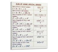 KCDFDVJFBM Calculus and Mathematics Poster Sum of Special Series Formulas Educational Wall-Art for University Study Room(Unframed,16x24inch(40x60cm))