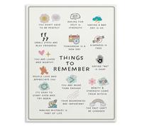 KCDFDVJFBM CBT DBT Poster Things To Remember School Counselor Office Decor Mental Health Wall-Art(Unframed,16x24inch(40x60cm))