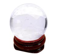 KCDFDVJFBM Clear Crystal Ball with Stand Quartz Sphere for, Home Decoration, Feng Shui Ornament and Fortune Telling,30mm