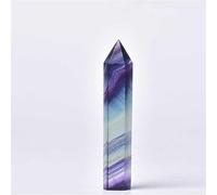 KCDFDVJFBM Colored Fluorite Hexagonal Column Crystal Point Wand Home Decor and Study Room Gifts (Size : 50-60mm)