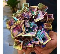 KCDFDVJFBM Colorful Rainbow Titanium Bismuth Quartz Crystal Gem Home Office Degaussing Decoration (Size : 2-2.5kg)