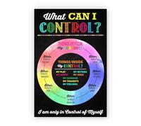 KCDFDVJFBM Counseling Office Decor Poster - Things I Can Control Mental Health Art for School, Social Work Office & Pediatric Wall-Art(Framed,08x12inch(20x30cm))
