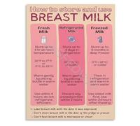 KCDFDVJFBM Create Your Confident Feeding Space Storing Breast Milk Guide Lactation Poster Wall-Art Canvas(Framed,16x24inch(40x60cm))