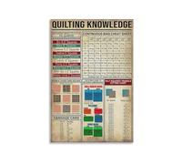 KCDFDVJFBM Decorative Canvas Art Vintage Quilting Knowledge How To Bind A Quilt Gift Aesthetic Painting for Living Room Style(Unframed,16x24inch(40x60cm))