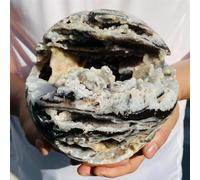 KCDFDVJFBM Decorative Ornaments Sphalerite Ball Crystal geode Ornament (Size : 1500-1600g)