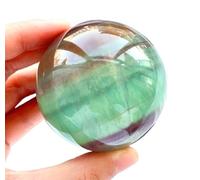 KCDFDVJFBM Delicate Rainbow Fluorite Decorative Sphere Quartz Crystal Ball Ornament for Home Decor Housewarming,Festive Display, 55mm