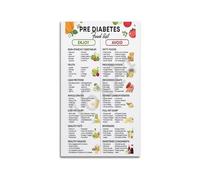 KCDFDVJFBM Diabetic and Prediabetes Foods List Chart What to Avoid Healthy Eating Grocery Guide Poster Wall-Art for Kitchen Living Room(Unframed,12X18inch(30X45cm))