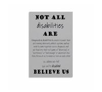 KCDFDVJFBM Disability Awareness Poster - Not All Disabilities Are Visible, Canvas Print Wall Decor for Living Room, Classroom, Office(Unframed,16x24inch(40x60cm))