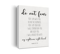 KCDFDVJFBM Do Not Fear Bible Verse Art Isaiah 41 10 Scripture Canvas Print for Christian Home Dining Room Wall Decor(Unframed,08X12inch(20X30cm))