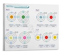 KCDFDVJFBM Educational Science Poster Compounds Naming Rules Chemistry Wall-Art for Study Room Office Classroom Decor(Unframed,08x12inch(20x30cm))