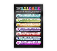KCDFDVJFBM Educational Science Wall-Art Poster The Science Behind a Successful Student for Middle School High School Teacher Classroom Decor(Unframed,16x24inch(40x60cm))