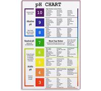 KCDFDVJFBM Educational Wall-Art for Kitchen Alkaline Food Chart pH Balance Healthy Eating Guide Canvas Print Home Decor(Unframed,12x18inch(30x45cm))