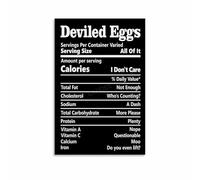 KCDFDVJFBM Egg Nutrition Facts Poster Healthy Eating Guide Canvas Wall-Art for Kitchen or Dining Room Decor Educational Print(Framed,08x12inch(20x30cm))