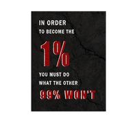 KCDFDVJFBM Entrepreneur Office Workspace Decor Elite Mindset Canvas Wall-Art Success Motivational Quotes Growth Poster(Framed,16x24inch(40x60cm))