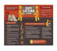 KCDFDVJFBM Ergonomics Poster Proper Lifting Techniques Guide Canvas Wall-Art for Office Warehouse Training (Unframed,08x12inch(20x30cm))