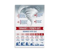 KCDFDVJFBM Extreme Weather Infographic Canvas Poster Tornado Hurricane Science Chart for Classroom School Wall Decor(Unframed,16X24inch(40X60cm))